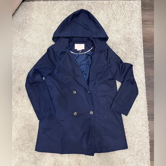 Girl Meets Glam M Double Breasted Navy Blue Coat NWOT - Picture 3 of 4